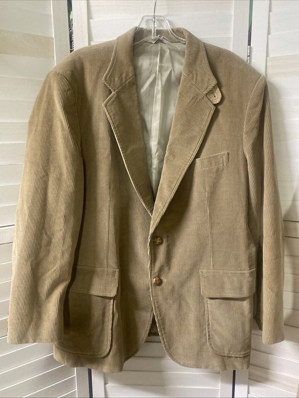 Cambridge Classics Mervyn’s Corduroy Sport Coat Jacket 44R Blazer Elbow Patches